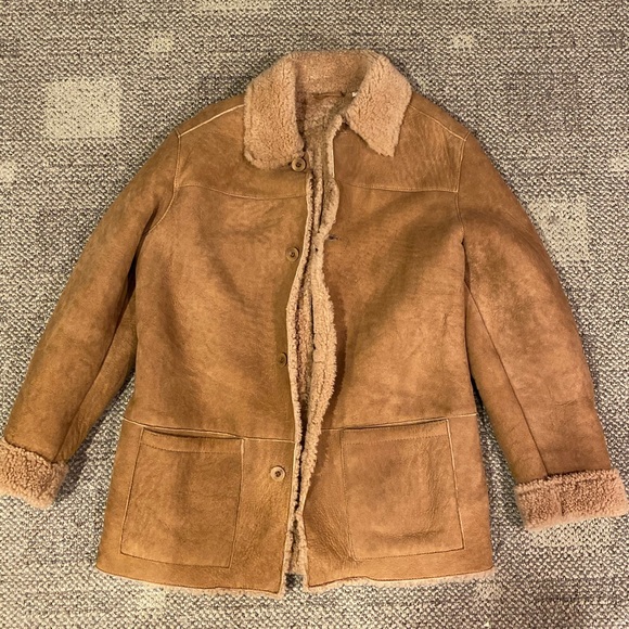 Timberland Sherpa Sherling Leather Jacket M - Picture 2 of 8